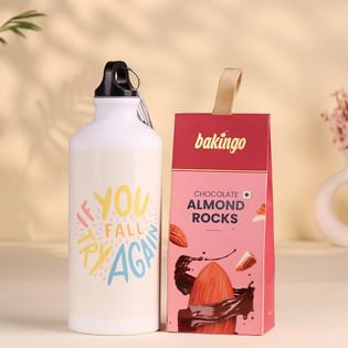 Keep Trying Sleek Bottle With Choco Almond Rocks