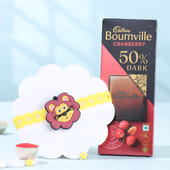 Kids Lion Rakhi With Cranberry Chocolate