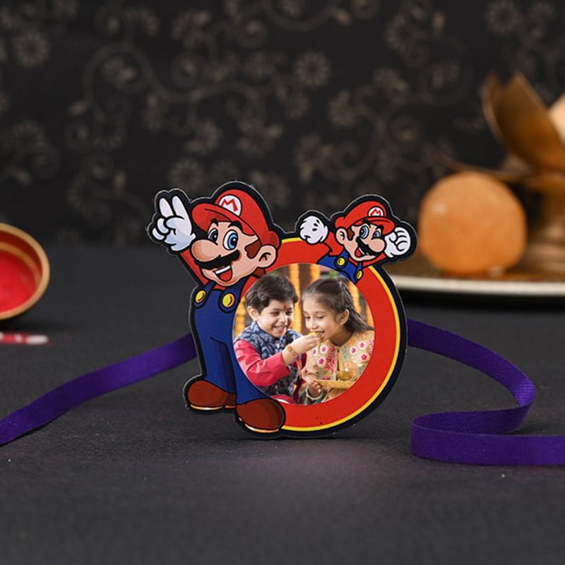 Kids Mario Rakhi - One Cartoon Personalised Rakhi