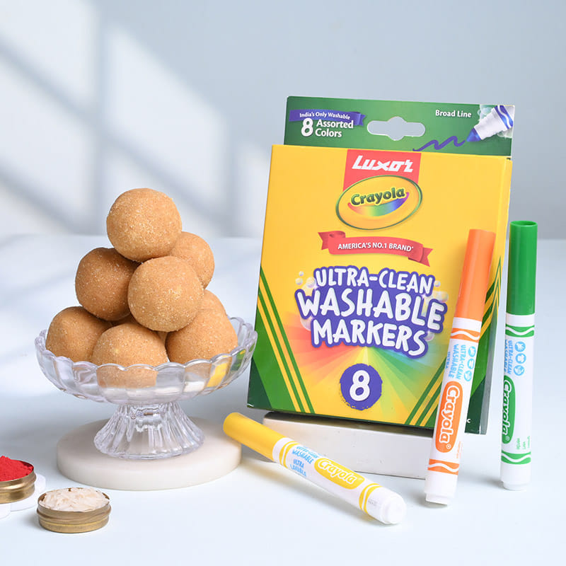 Kids Rakhi With Markers N Besan Ladoo-AUS