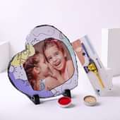 Kids Trophy Rakhi With Personalised Heart Tile