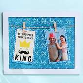 King Dad Personalised Wall Frame - Close View