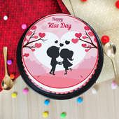 Photo cake for kiss day