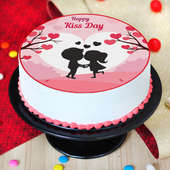 Kiss Day Theme Cake