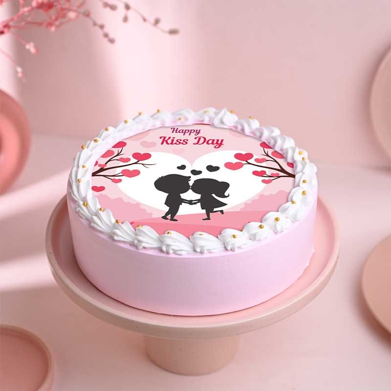 Kiss Day Theme Cake