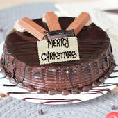 Choco KitKat Christmas Cake - Zoom View