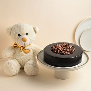 Kitkat Cake With Cuddly Teddy