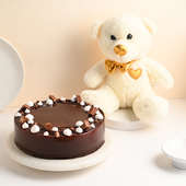 Kitkat Cake With Teddy Bear Combo