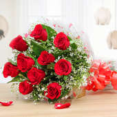 10 red roses bunch - Part of KitKat Gems Extravaganza