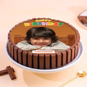 Kitkat N Gems Delicious Photo Cake for Birthday