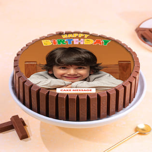 Kitkat N Gems Delicious Photo Cake for Birthday