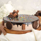 Rainbow Sprinkle Chocolate Cake with Oreos and Kitkat Mini Bars