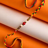 Knotted Colorful Beads Rakhi - Send Rakhi to Brother in USA