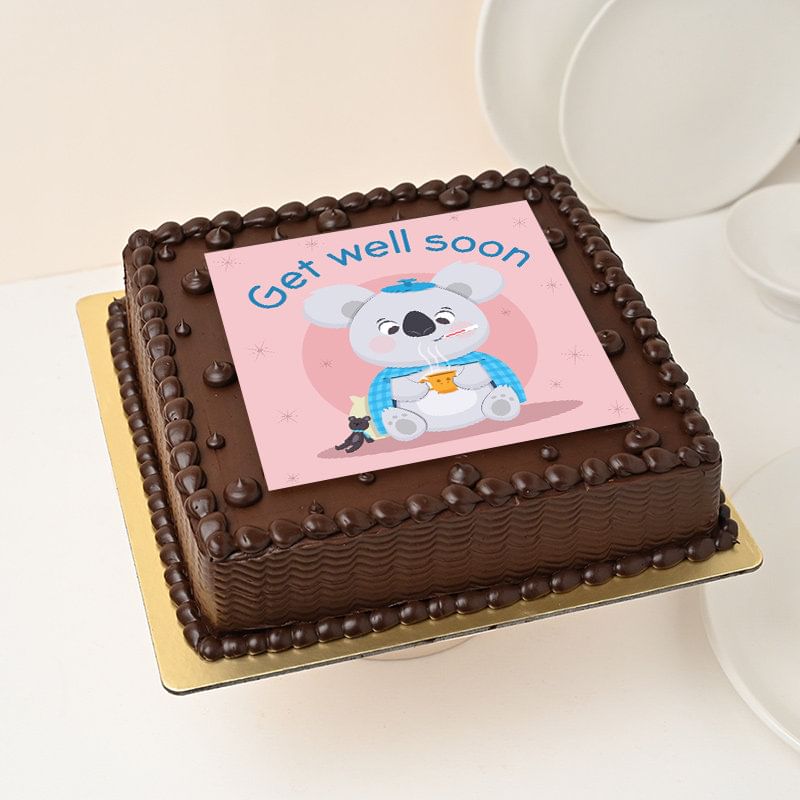 Koala Get Well Soon Chocolate Cake