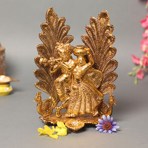 Krishan Radha Diya Stand - Material - Metal