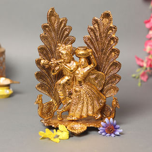 Krishan Radha Diya Stand - Material - Metal