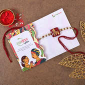 Krishna Rakhi Choco Hamper - Designer Rakhi With Chocolate Rakhi with card  view