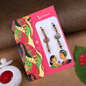 Kundan Rakhi online with chocolate gifts hamper rakhi view