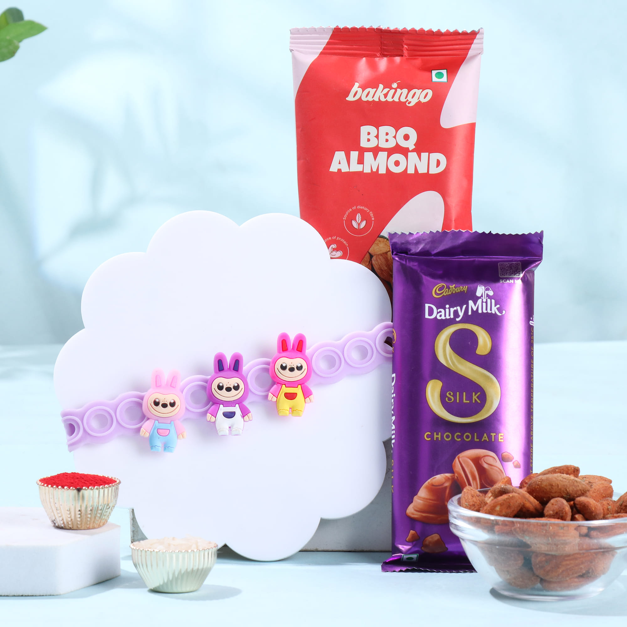Labubu Kids Rakhi N Delicious Treats Hamper