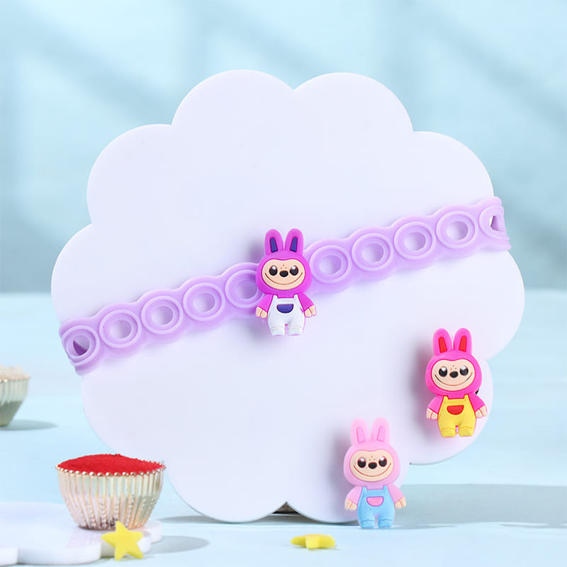 Labubu Kids Rakhi With Dodha Burfi