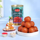 Laddu Gopal Idol With Gulab Jamun