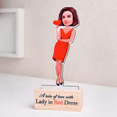 Lady in Red Caricature for Her