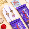 Lavender Bhai Bhabhi Rakhi Set With Choco Duo