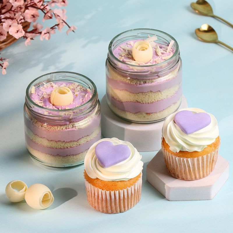 Lavender Bliss Pineapple Jar N Cupcakes