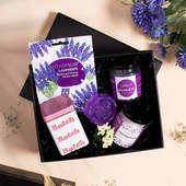 Lavender Box With Soap Candle Mask N Cookies