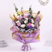 Lavender Whisper Rose Bouquet
