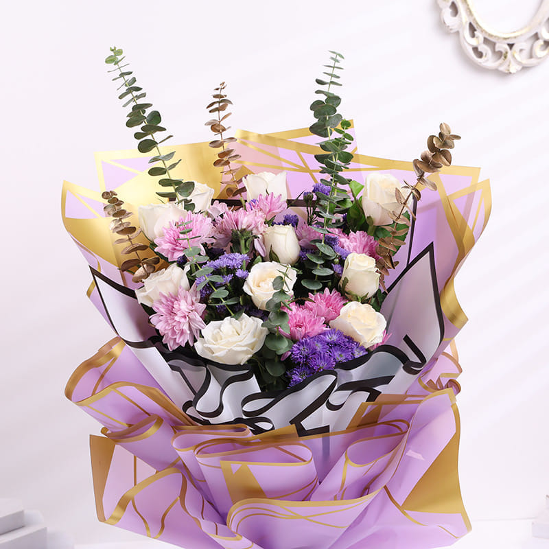 Lavender Whisper Rose Bouquet