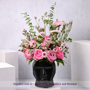 Lavish Floral Wonder In Noir