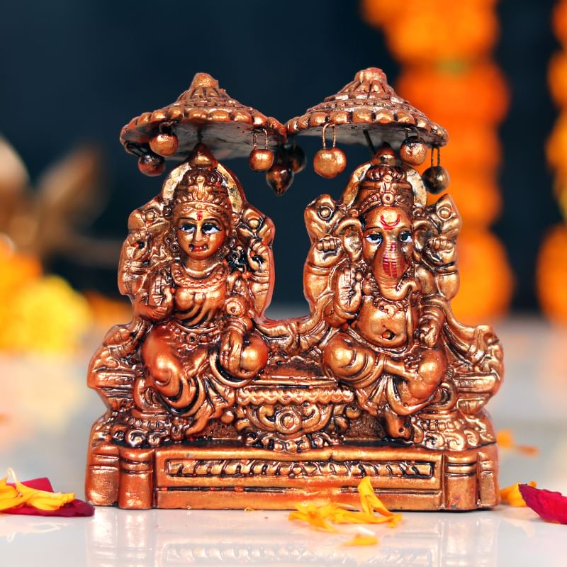 Rustic Laxmi Ganesha Idols For Diwali