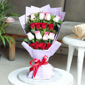 Buy Layered Roses Bouquet Online From FlowerAura 