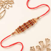 Multilayered Rudraksha Beaded Rakhi