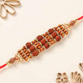 Multilayered Rudraksha Beaded Rakhi