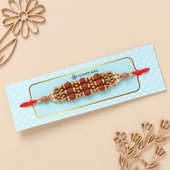 Multilayered Rudraksha Beaded Rakhi