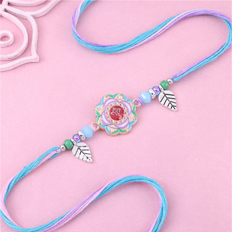 Leaf Charm Ganesha Rakhi