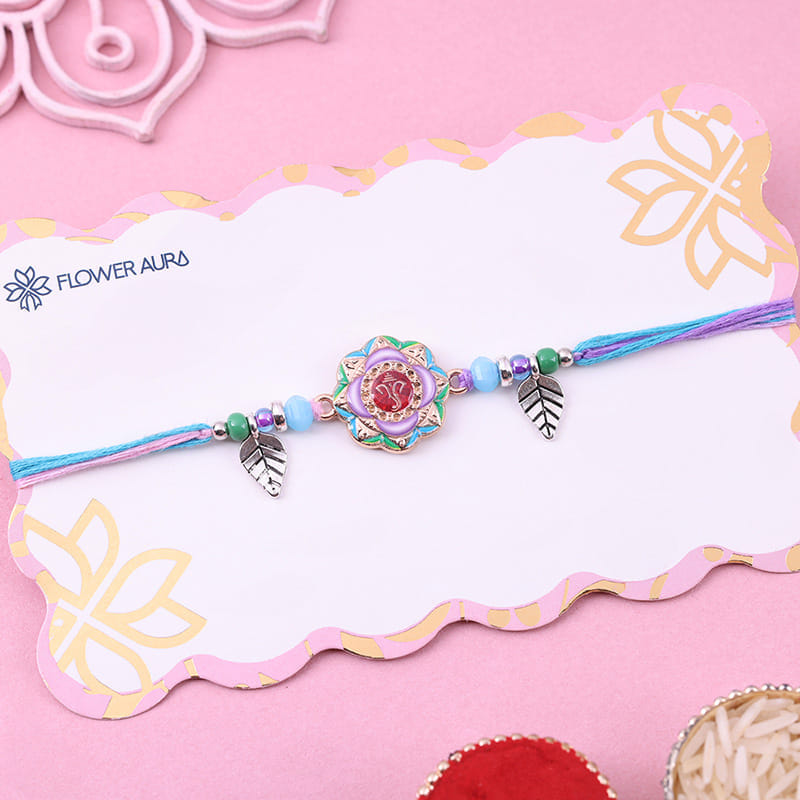 Leaf Charm Ganesha Rakhi