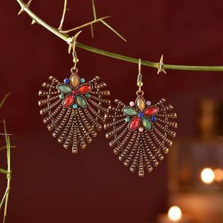 Leaf Drop Colourful Earrings