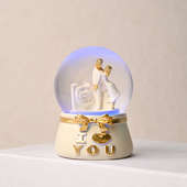 Buy LED Couple Theme Snow Globe Gift for Valentine