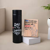 Temperature Bottle And Wooden Plank Combo For Dad