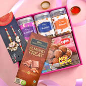 Buy Lumba Rakhi Online With Chocolates, Dry Fruits, Sweets Combo For Bhaiya bhabhi
