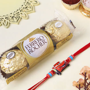 Lightning Mcqueen Kids Rakhi With Chocolates