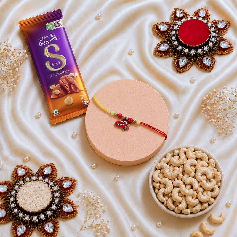 Lightning McQueen Rakhi With Chocolate N Nuts