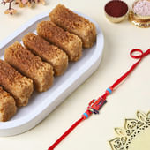 Lightning Racer Kids Rakhi With Milk Cake