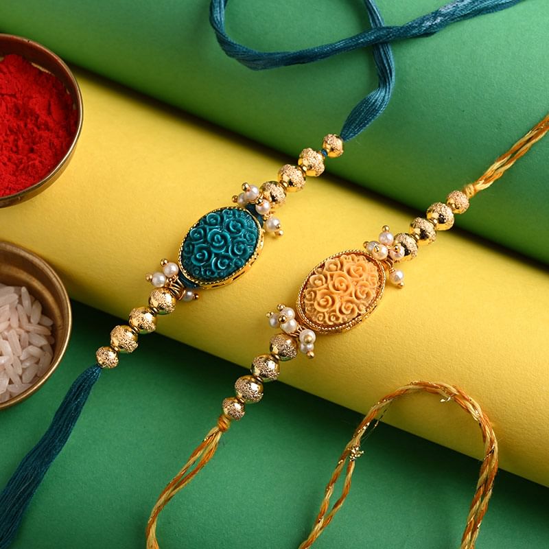 Lil Roses Charm Rakhis - Set of 2 Designer Rakhis 