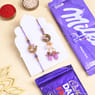 Lilac Charm Bhai Bhabhi Rakhis N Chocolates Combo