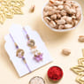 Lilac Charm Bhaiya Bhabhi Rakhi With Pistachios
