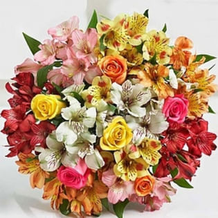 Lilies N Roses Bunch
